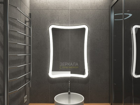 Зеркало для ванной с подсветкой Ривьера 80х100 см