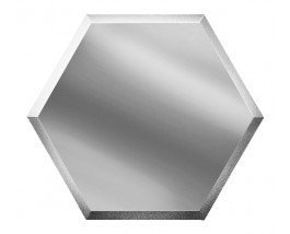 Шестигранная зеркальная плитка соты серебро 200х173 мм